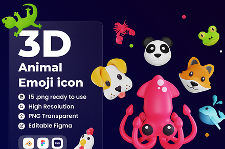 Animal 3D Illustration, an Animal 3D Model by Vektora Studio