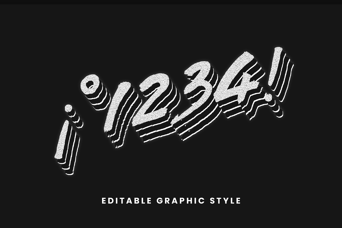 Striped Scribble Layered Text Effect preview 2