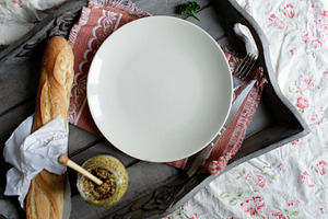 Empty plate stock photo containing empty plate and french
