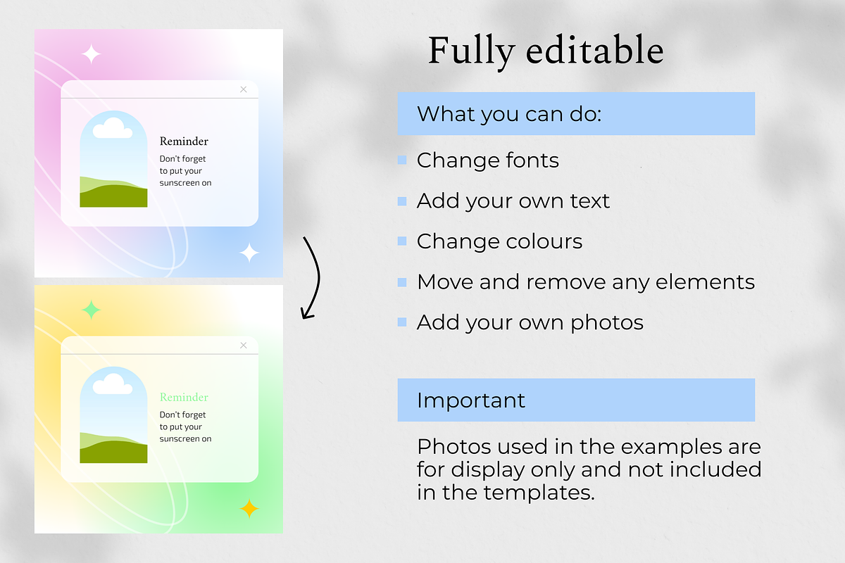 Gradient Instagram Template Canva, a Social Media Template by DesignKora (Photo 4 of 8)