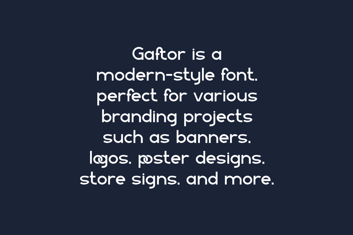 Gaftor - Corporate Logo Font, a Sans Serif Font by Iqsiart Studio (Photo 4 of 8)