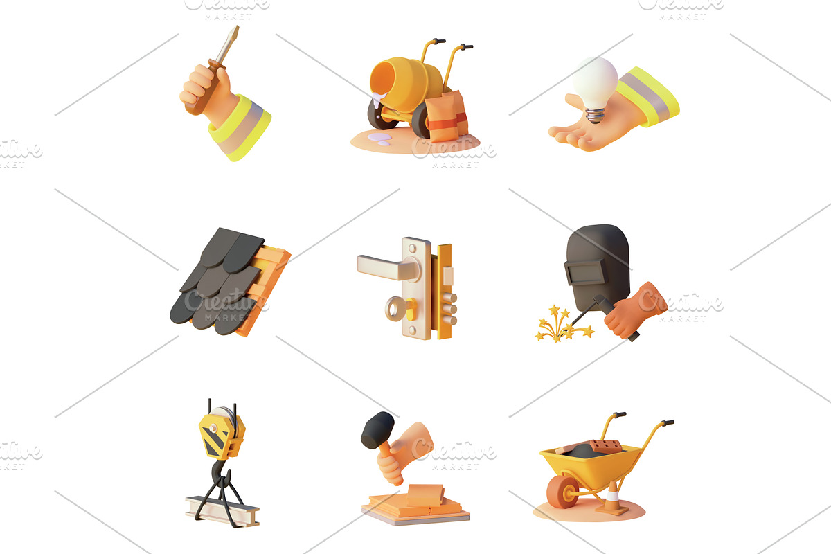 Vector construction icons, an Illustration by tele52