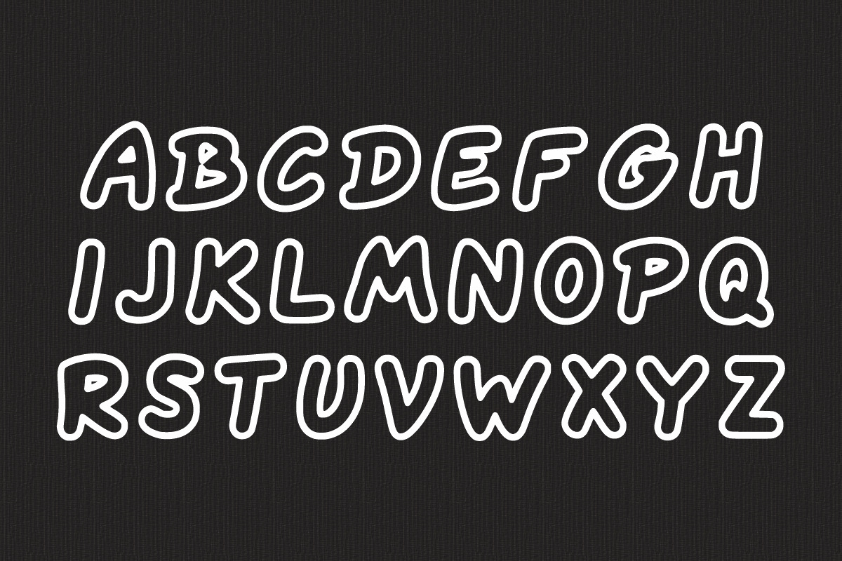Sweet Dance Handwritten Outline, a Handwritten Font by Fourteen Letter (Photo 5 of 6)