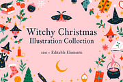 Witchy Christmas Illustrations, a Seasonal Illustration by The Creative Butternut (Thumbnail 1 of 9)