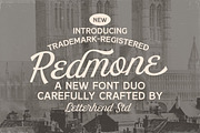Redmone Font Duo, a Script Font by Letterhend Studio (Thumbnail 1 of 9)