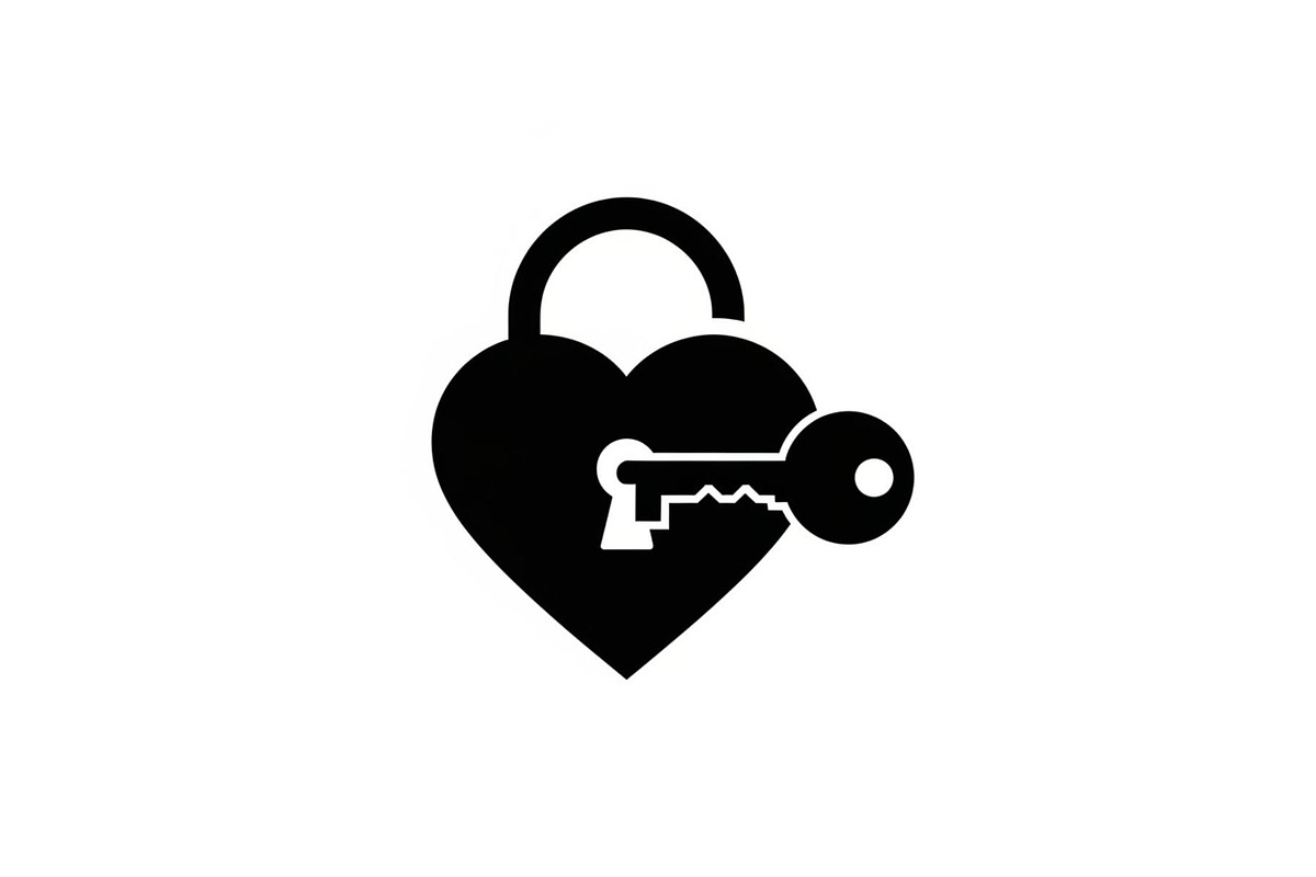Heart Lock and Key Silhouette Icons, an Illustration by Designer_Momina (Photo 2 of 51)