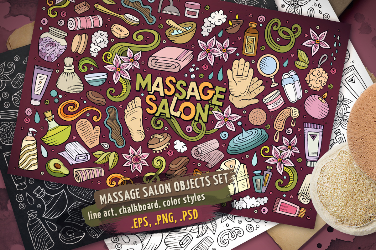 Massage Objects & Elements Set, an Object Graphic by BALABOLKA (Photo 1 of 4)