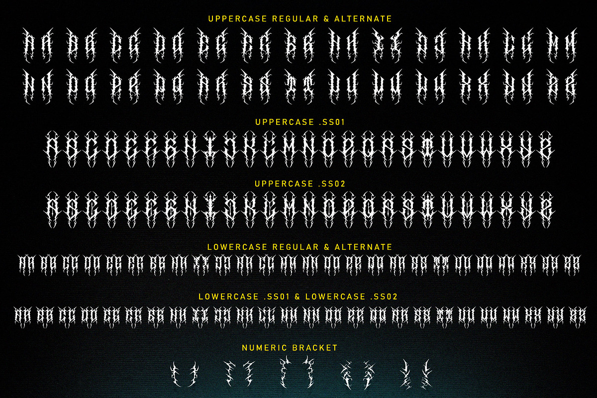 Meswady | Metal Font, a Blackletter Font by WingBuk (Photo 12 of 14)