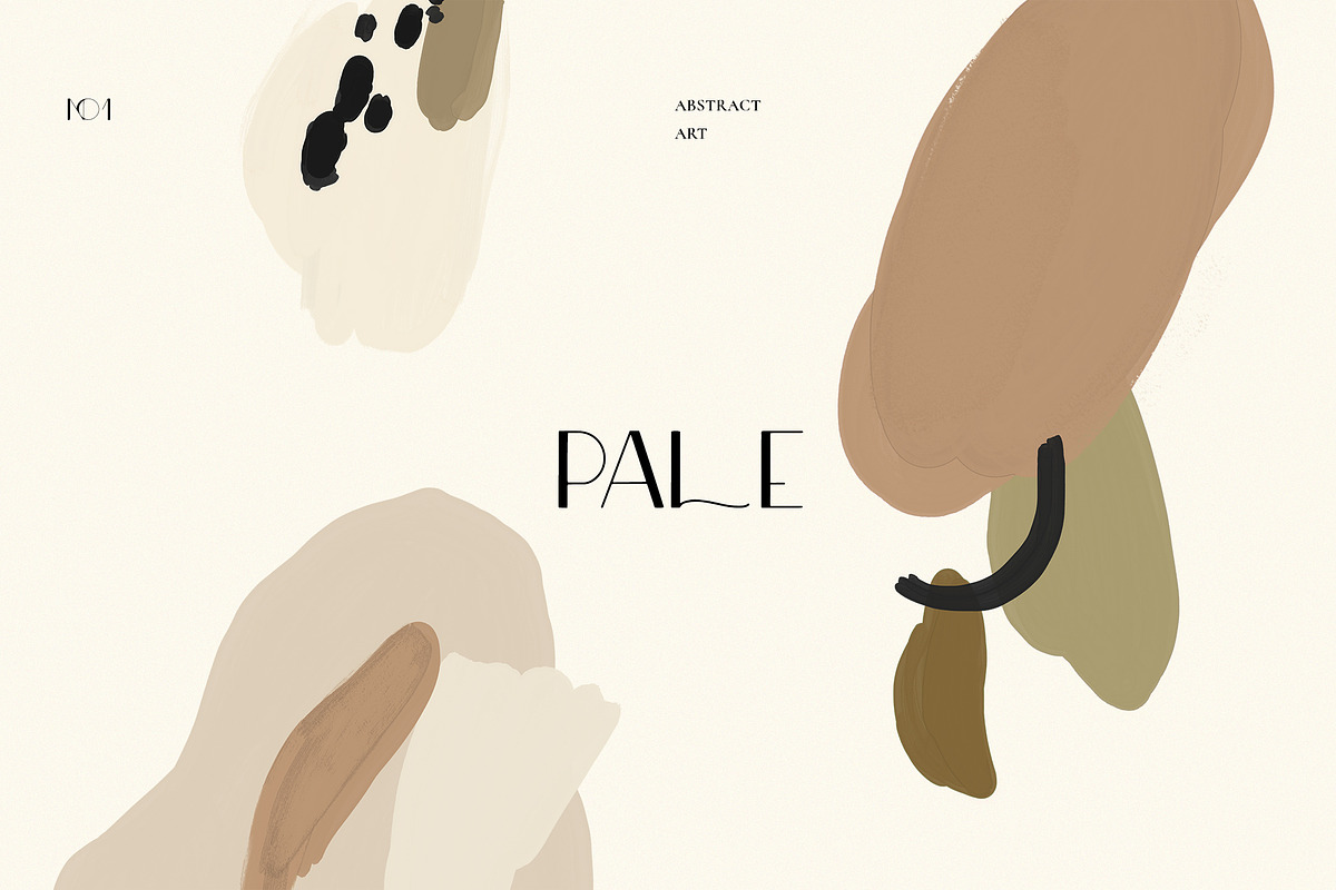 PALE modern neutral abstract shapes, a Texture Graphic by Lana Elanor