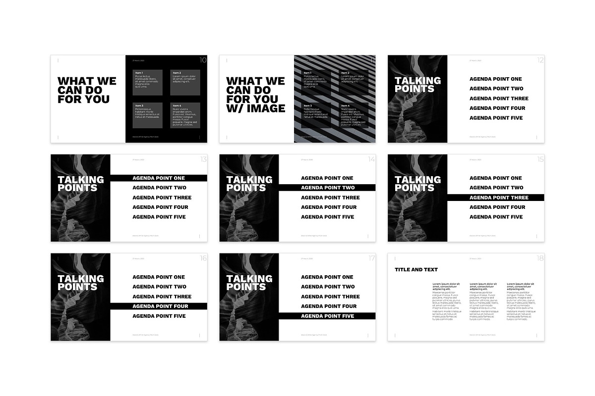 Striking B&W Pitch Deck Template, a Presentation Template by PresentationDesignStudio (Photo 4 of 15)