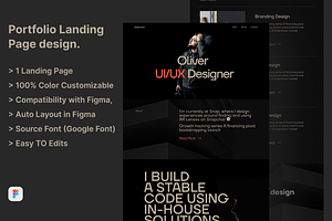 Portfolio Landing Page Design