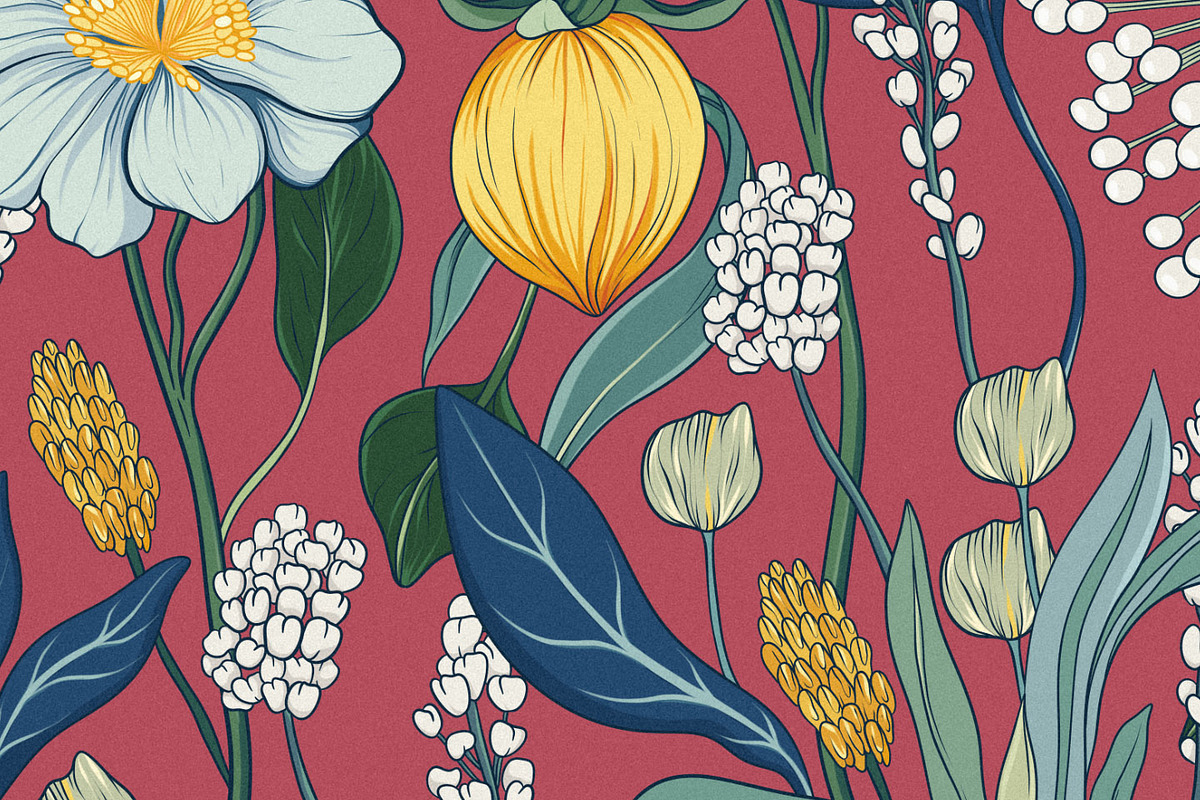 Mori Abstract Flower Pattern & Motif, a Pattern Graphic by likorbut (Photo 11 of 12)