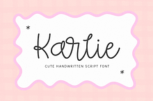 Karlie | Cute Script Font