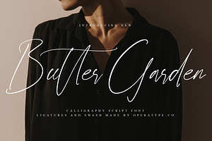 Butter Garden, a Script Font by operatype.co