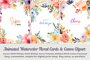Animated Watercolor Floral Clipart, an Object Graphic by ARTOZEN DIGITAL (Thumbnail 1 of 14)