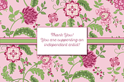 Indian Floral Boho Patterns - Pink, a Pattern Graphic by RachelStudio (Thumbnail 8 of 8)