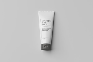 Cosmetic Tube And Box Mockup