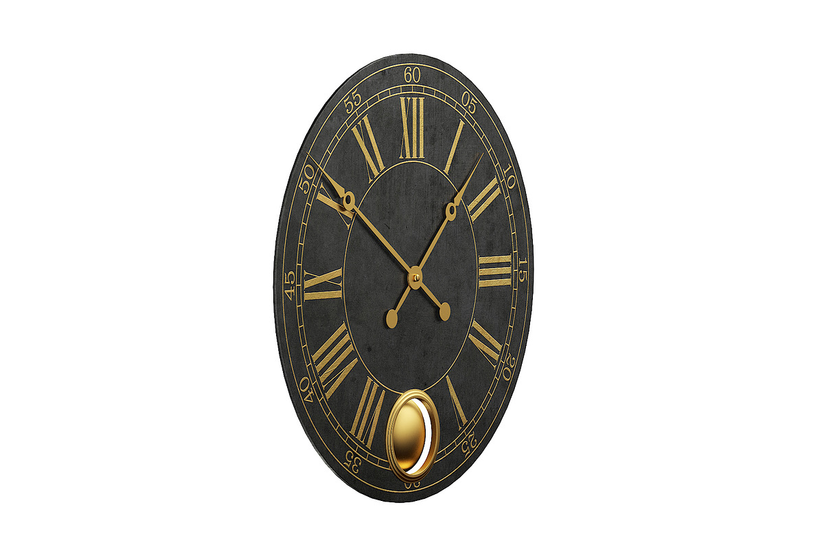 Large Wall Clock, an Object 3D Model by CGAxis (Photo 3 of 6)