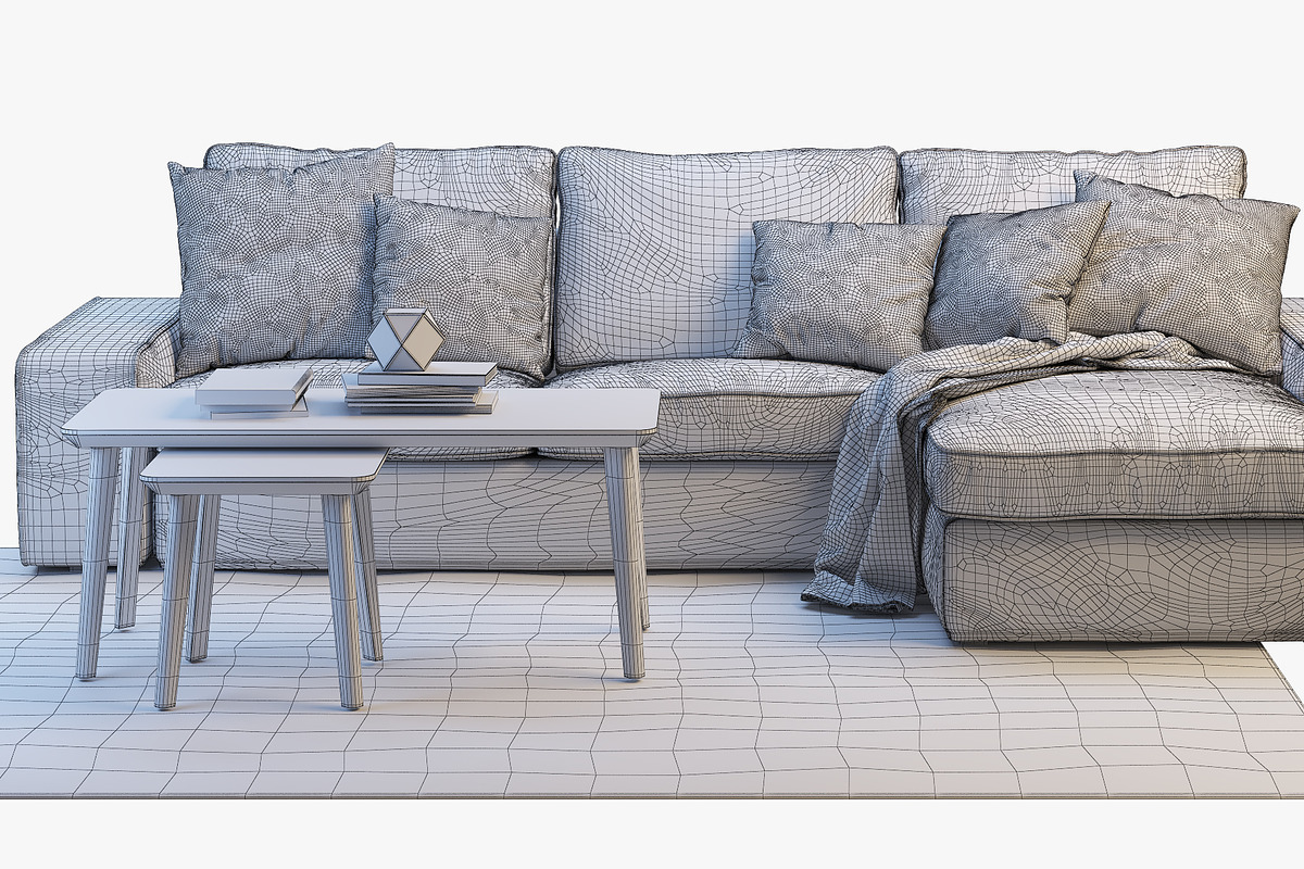 Chaise longue sofa 3d model, a Furniture 3D Model by 3dmitruk (Photo 7 of 11)