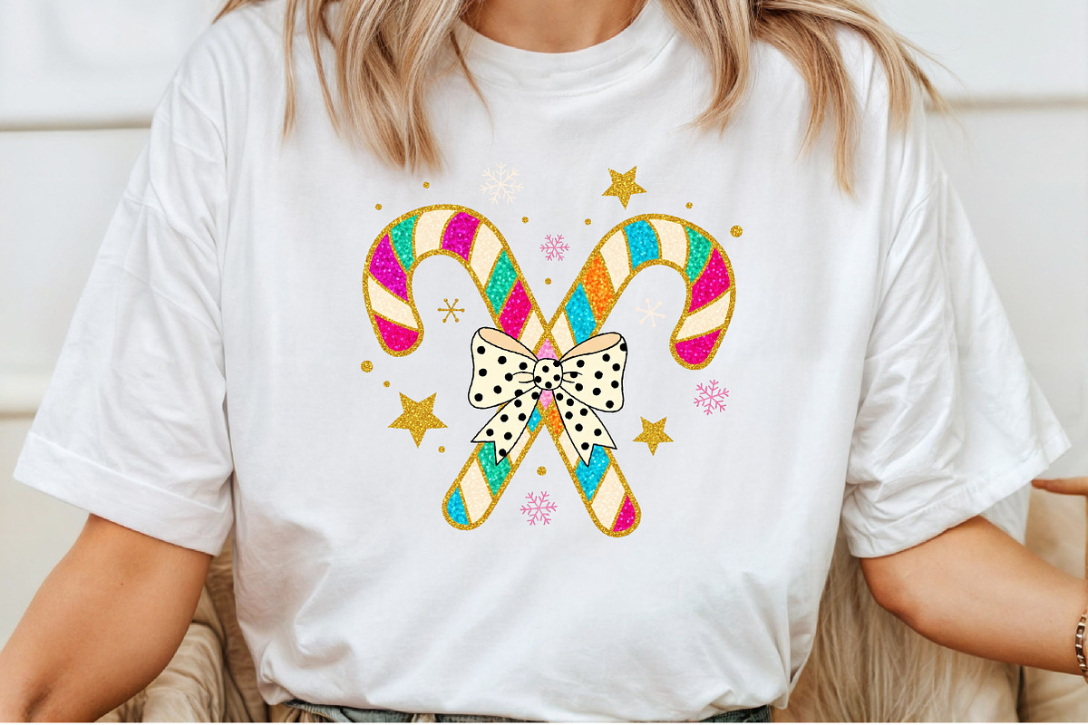 Glitter Christmas Candy Cane PNG, an Illustration by Craft Nest (Photo 4 of 6)