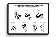 Procreate line art brushes, a Brush Add-On by KsTumanova (Thumbnail 2 of 3)