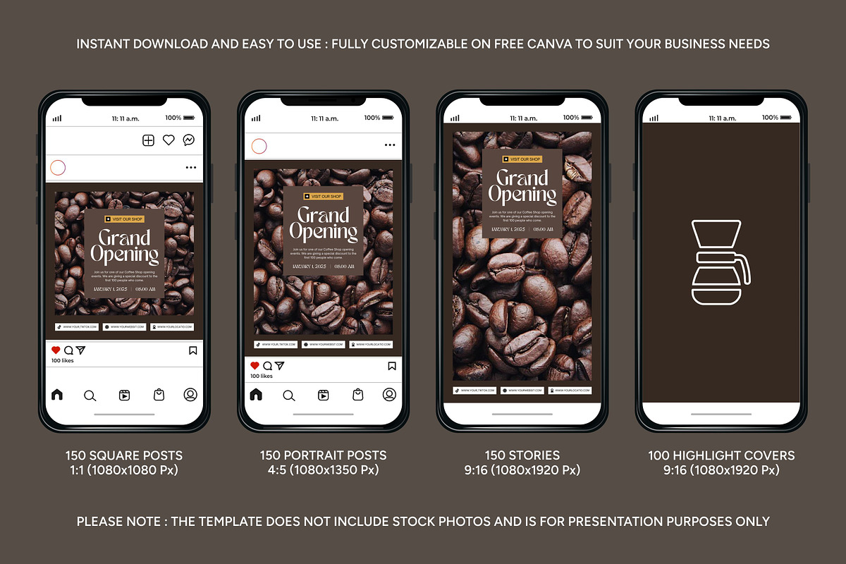 Coffee Brown Template, a Social Media Template by Kalubuak (Photo 2 of 10)