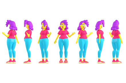 3d render girl character for, a Characters & Person 3D Model by art PVP - market