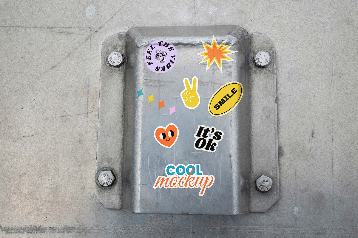 Street Stickers Creation Mockups, a Mockup by Luuqas Design (Photo 5 of 5)