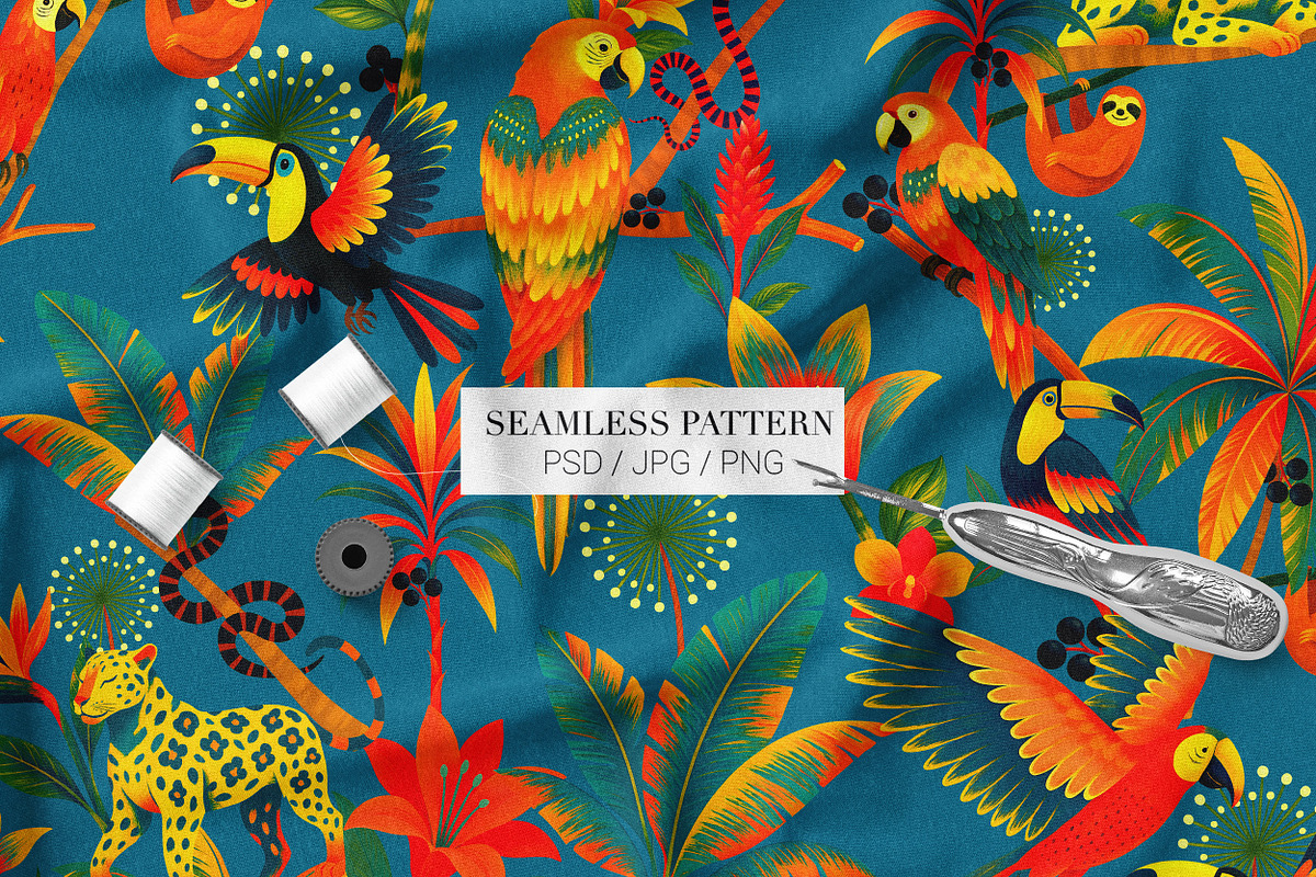 Amazonian Botanical Seamless, a Wallpaper Graphic by Luiz da Rolt Grathwohl (Photo 6 of 8)