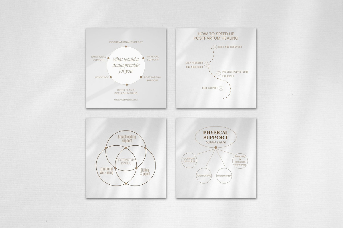 Doula Instagram Post Template, a Social Media Template by CreativeTempHub (Photo 5 of 8)
