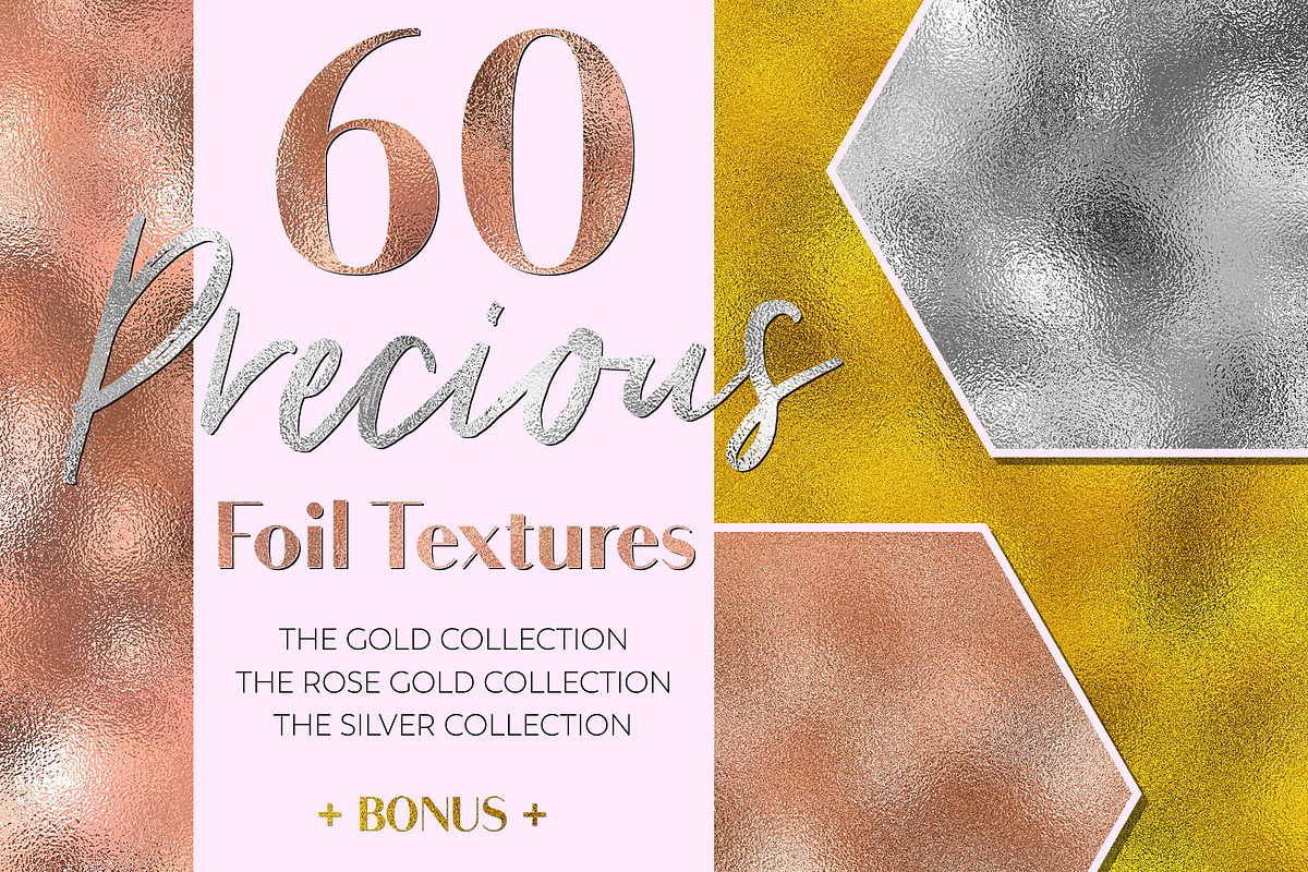 60 Precious Foil Textures, a Texture Graphic by U + Me Studio (Photo 1 of 5)