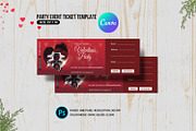 Valentines Day Party Ticket, a Stationery Template by Template Shop (Thumbnail 1 of 4)