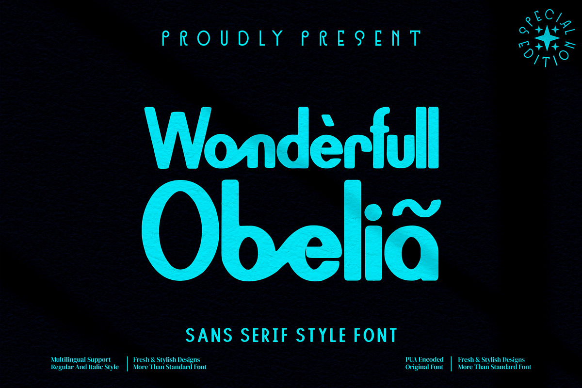 Wonderfull obelia - Sans Serif style, a Handwritten Font by mahstudios (Photo 1 of 8)