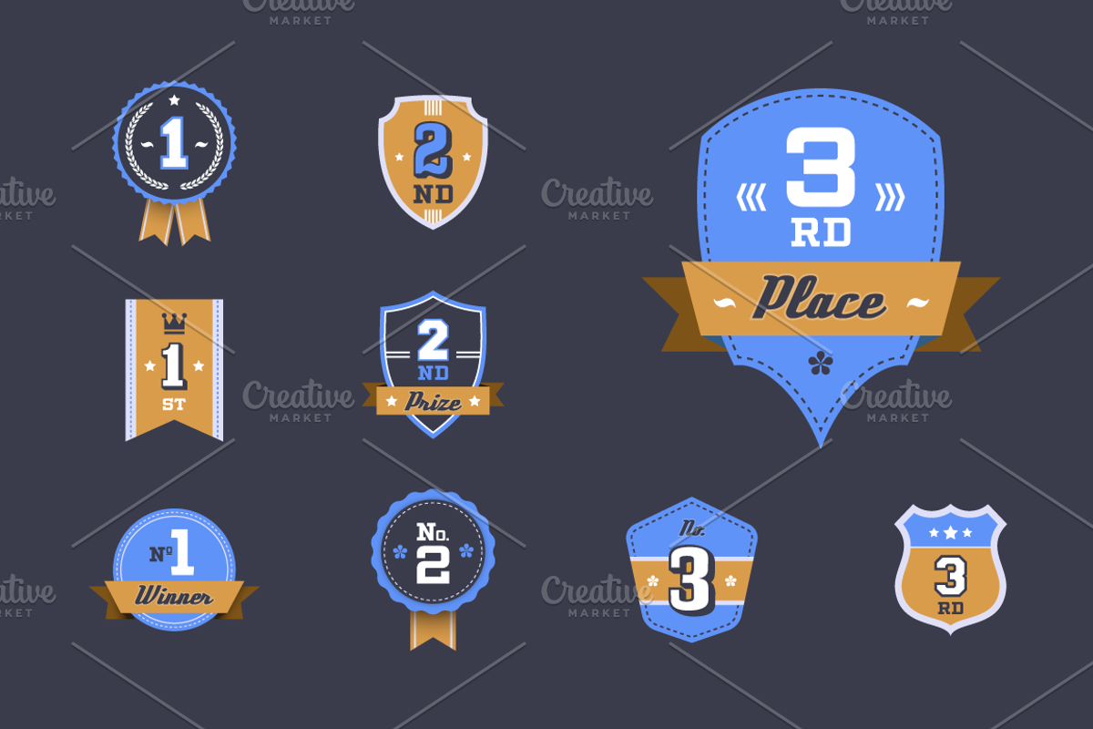 Winner award labels, an Object Illustration by vekstok (Photo 3 of 3)