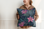 PINK LILY Seamless Pattern, a Pattern Graphic by AYAKA Studio Co. (Thumbnail 5 of 6)