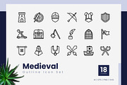 Medieval Outline Icons, an Outline Icon by Zeer Graphic (Thumbnail 2 of 2)