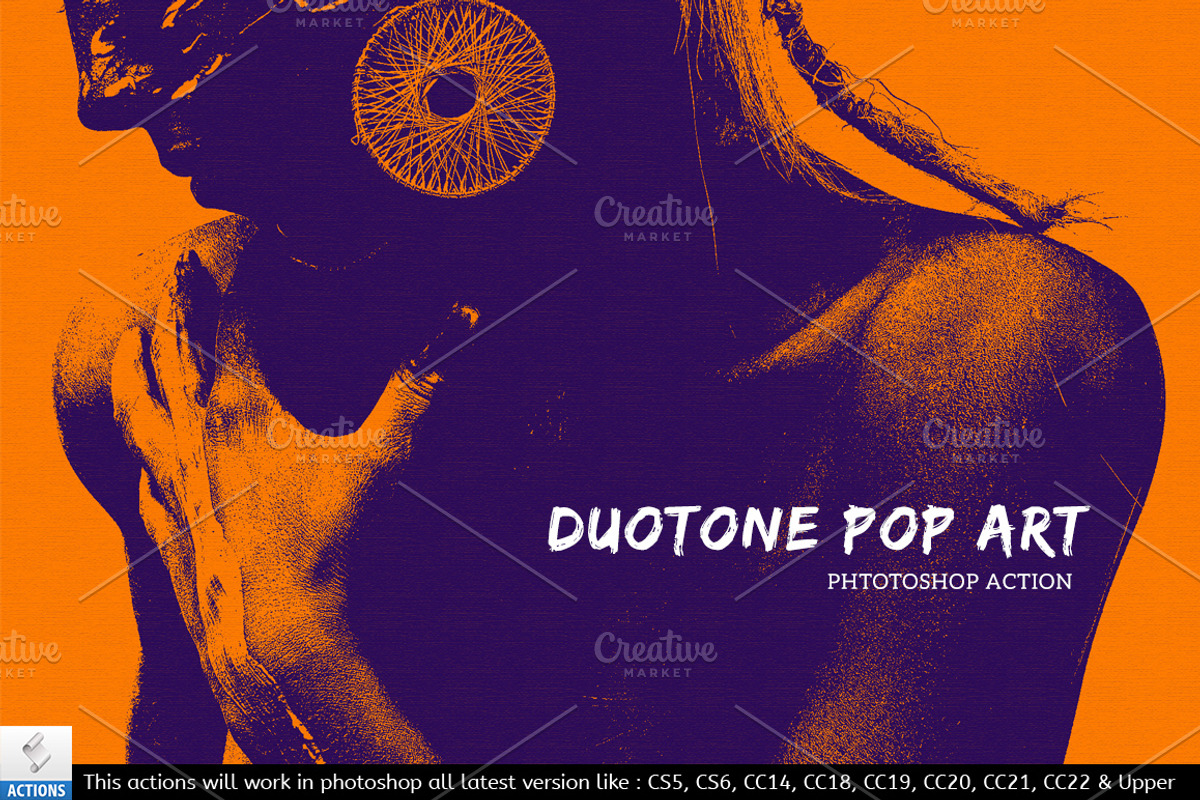 Duotone PoP Art Photoshop Actions, an Action Add-On by Vatdesign (Photo 1 of 3)