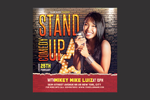 Stand Up Comedy Show Flyer, a Flyer Template by DSGraphicDesign
