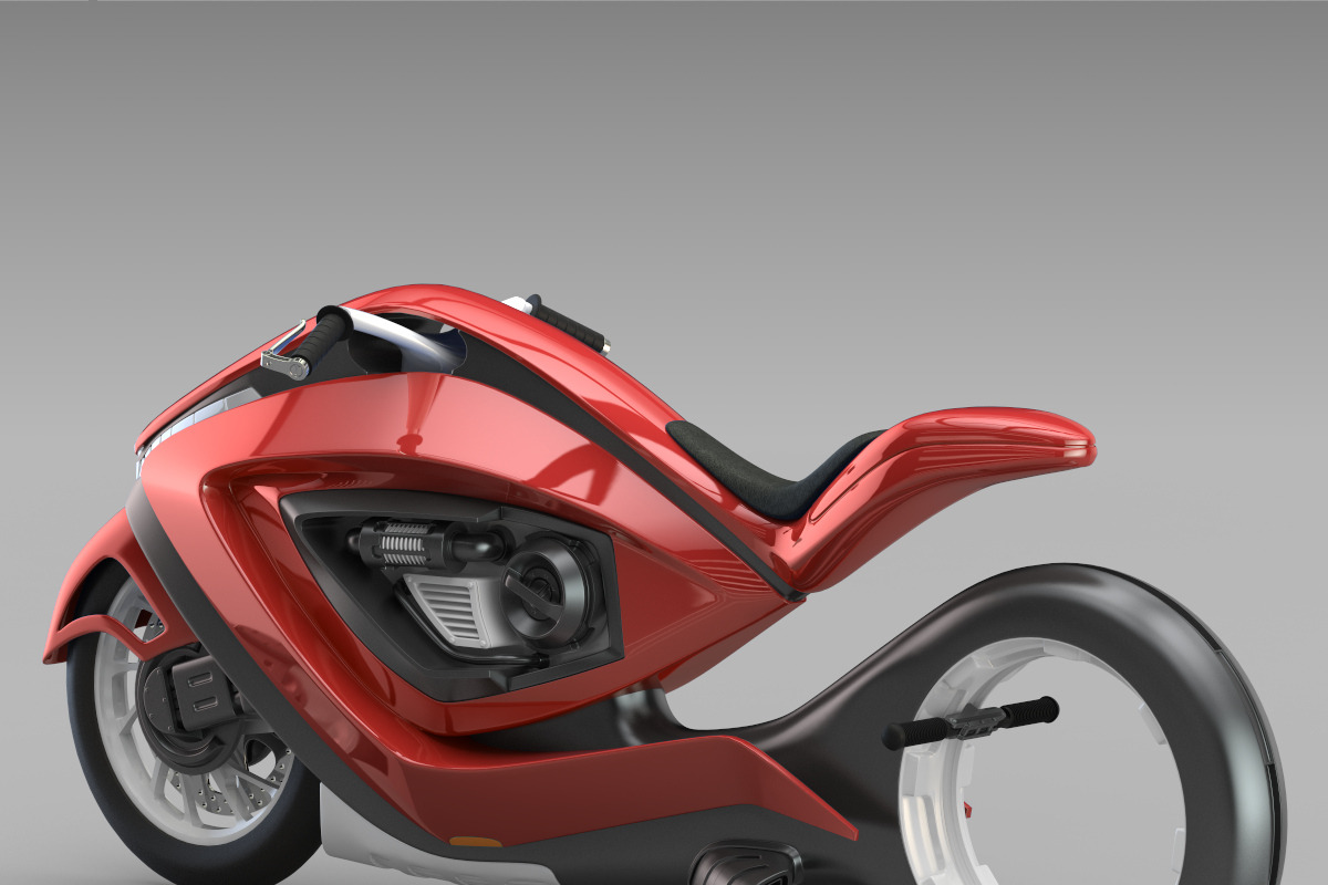 Sport bike futuristic concept, a Cars & Vehicle 3D Model by konstantin.ermolaev (Photo 2 of 12)