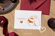 Valentines Day couples line art svg, a Person Illustration by Heartwarming Art (Thumbnail 4 of 11)