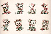 whimsical summer animals clipart, an Illustration by GatewayDesign (Thumbnail 4 of 9)