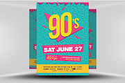 90s Party Flyer Template V2, a Flyer Template by FlyerHeroes (Thumbnail 1 of 4)