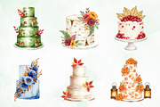 Autumn Wedding Cake PNG Clipart, an Illustration by Creative Art (Thumbnail 7 of 8)