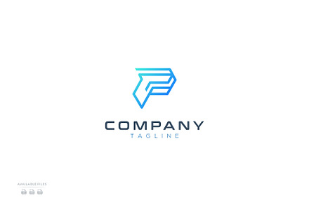 Letter F modern Logo design