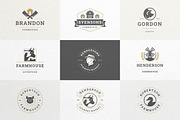 Farm Logos & Badges Vintage Style, a Branding & Logo Template by Vasya Kobelev (Thumbnail 3 of 11)