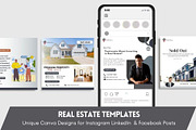 Real Estate Editable Canva Templates, a Social Media Template by I&K (Thumbnail 2 of 2)