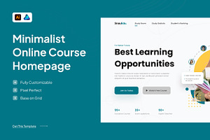 Minimalist Online Course Homepage