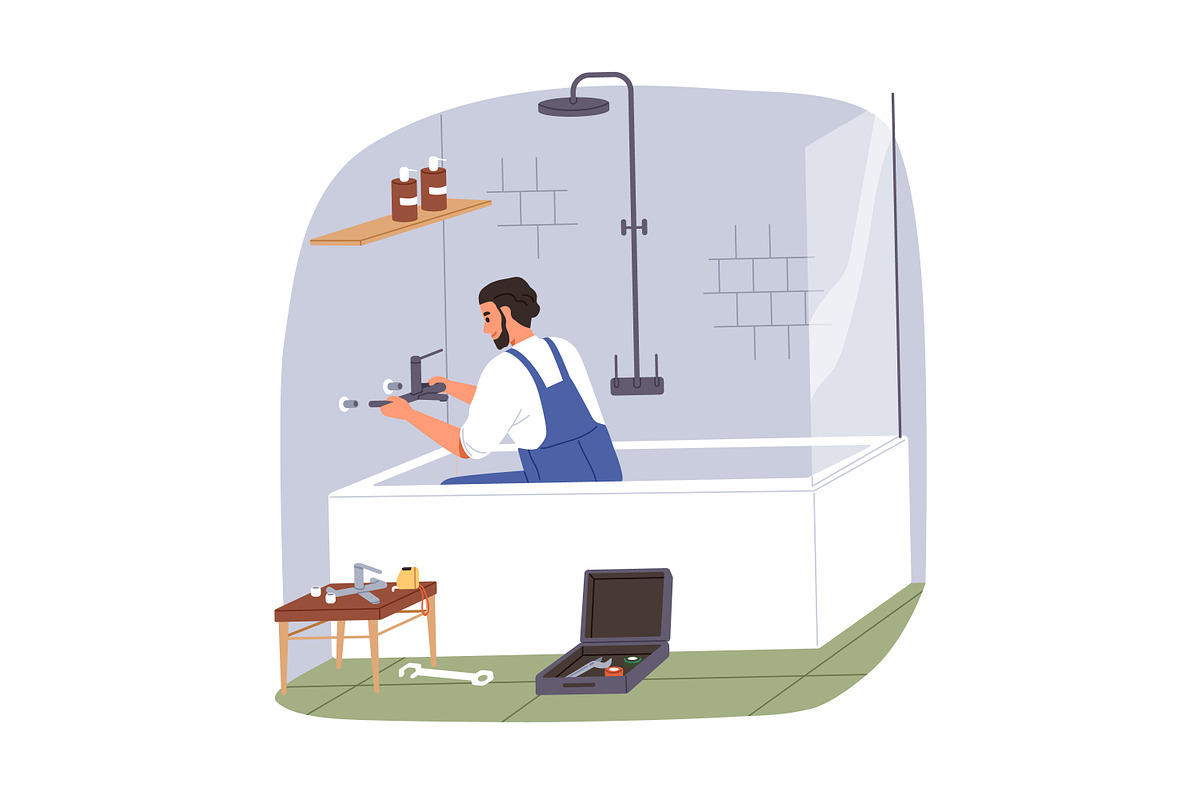 Repairmen, home repair workers set, a Work Illustration by Good Studio (Photo 4 of 13)
