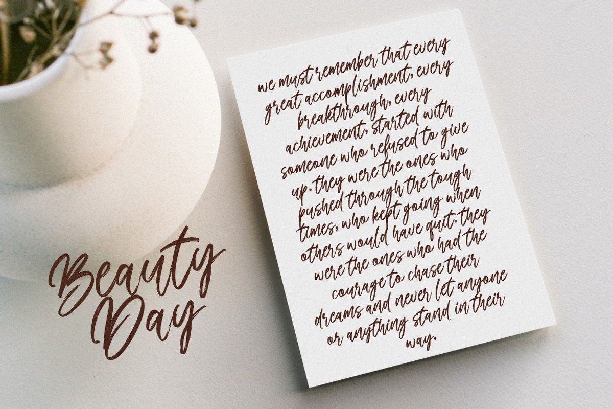 Sanikata - Texture Script Font, a Script Font by Dhabee (Photo 8 of 15)