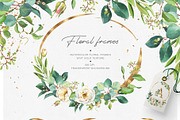 Pink & white flowers- watercolor set, a Decorative Illustration by Pamyatka Shop (Thumbnail 7 of 9)